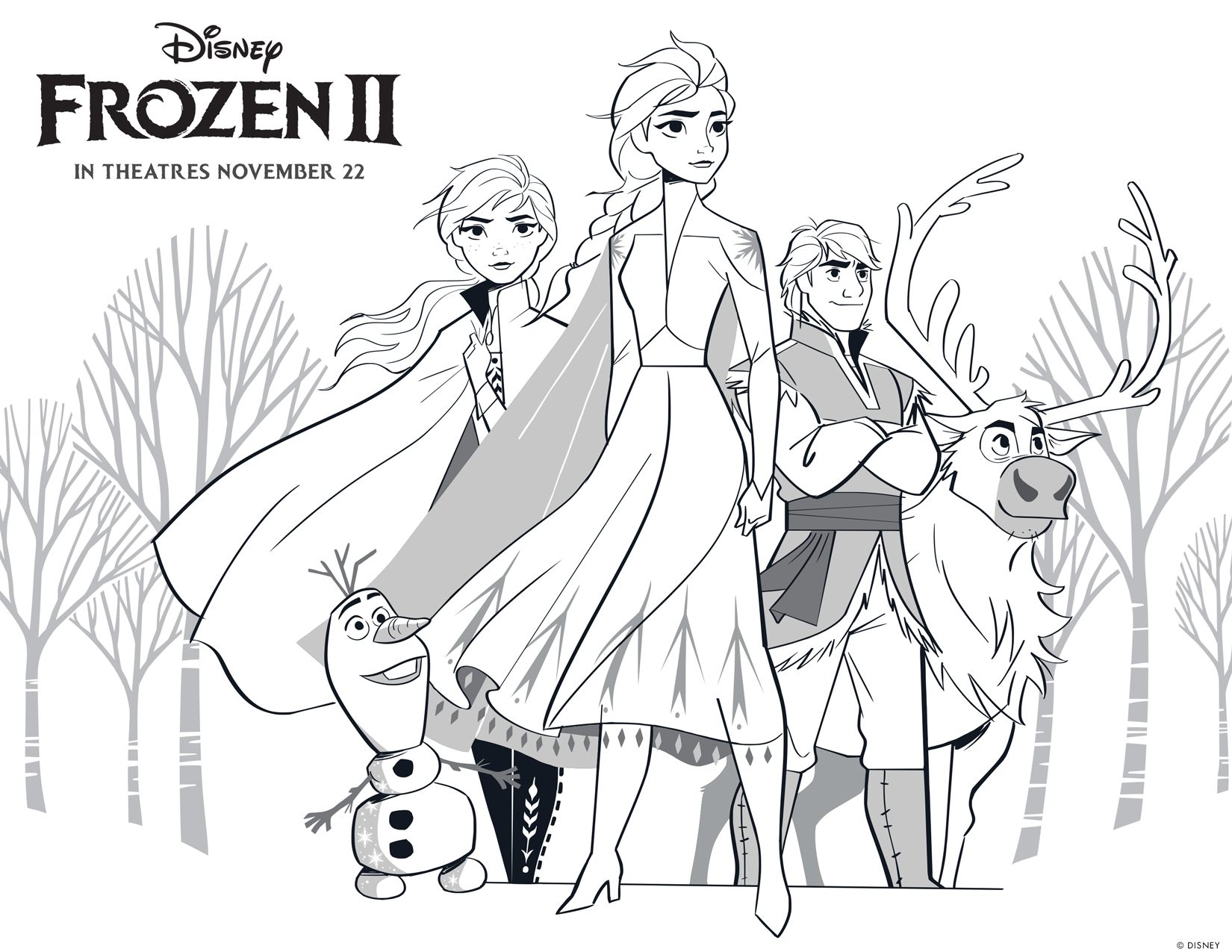 Disney S Frozen 2 Printable Color Sheets Highlights Along The Way