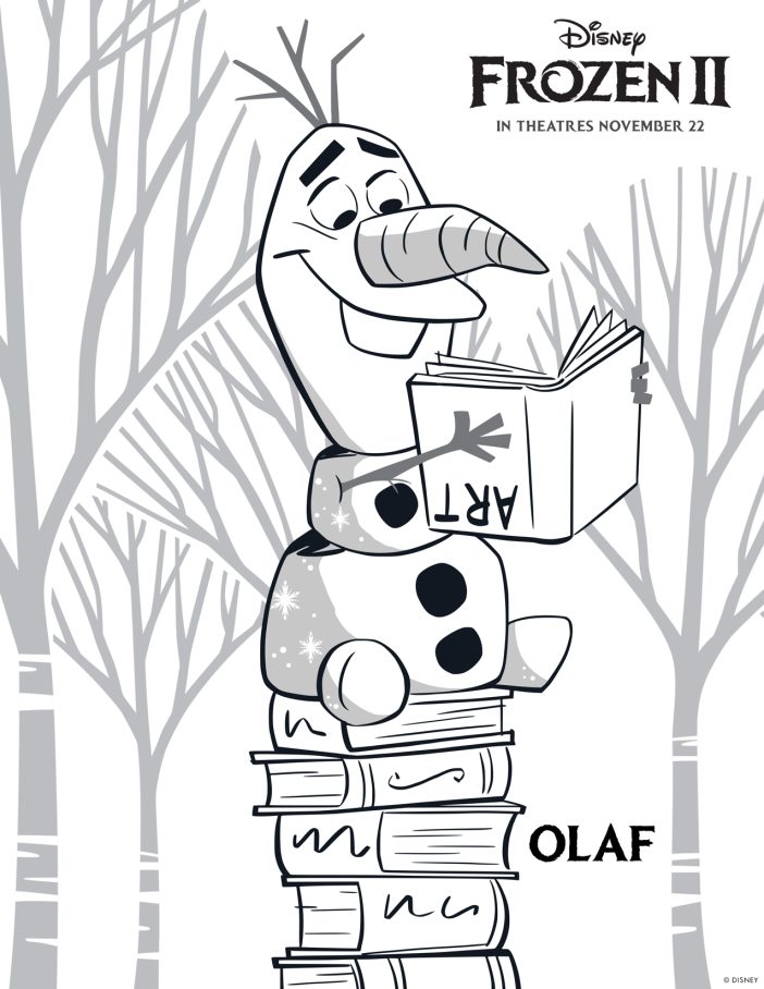 Olaf printable coloring sheet funny free to print