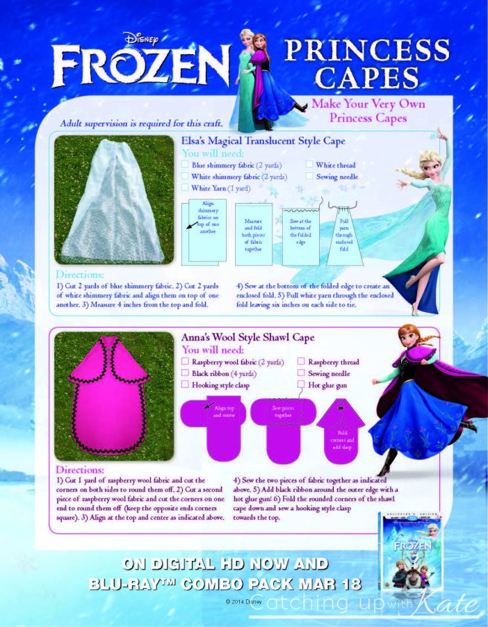 Frozen Elsa DIY princess cape