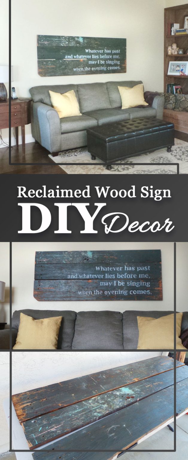 Reclaimed wood sign DIY Decor