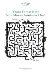 maleficent maze activity sheet