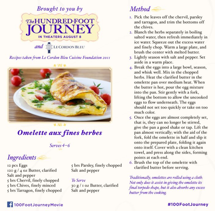 The Hundred-Foot Journey omelette recipe