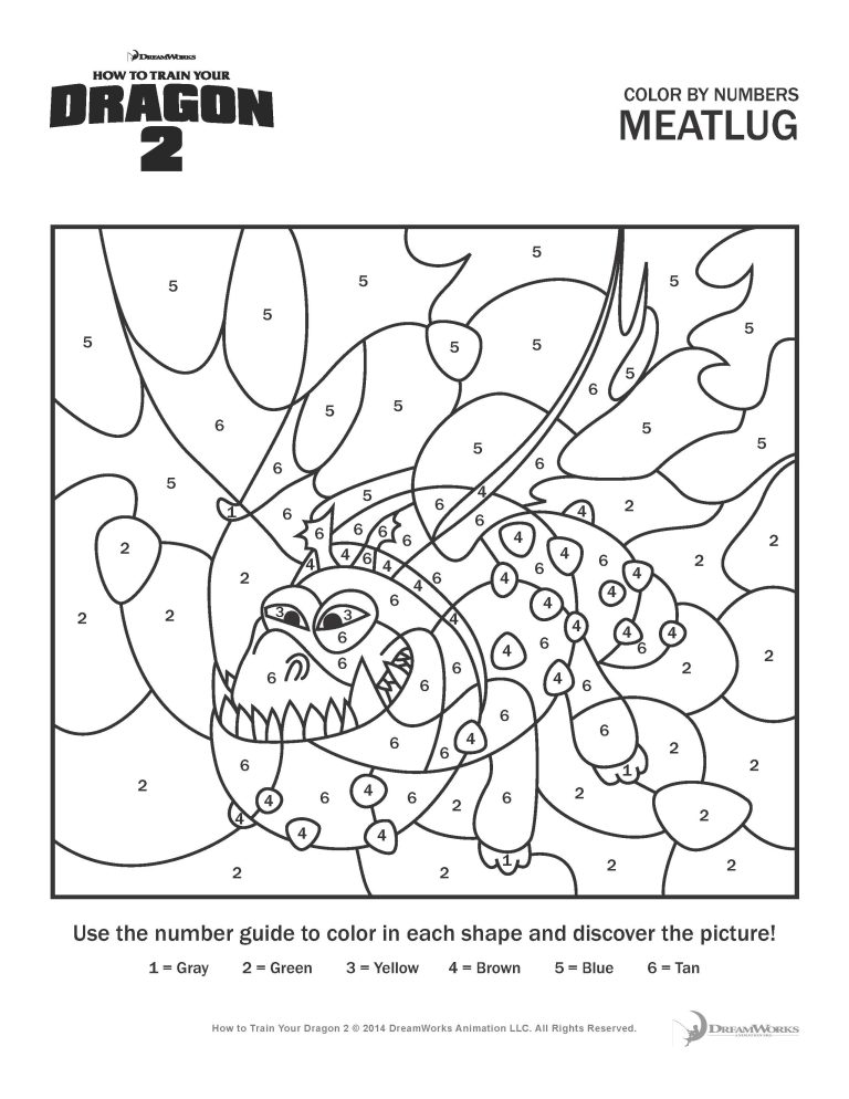 How to Train Your Dragon coloring pages and activity sheets