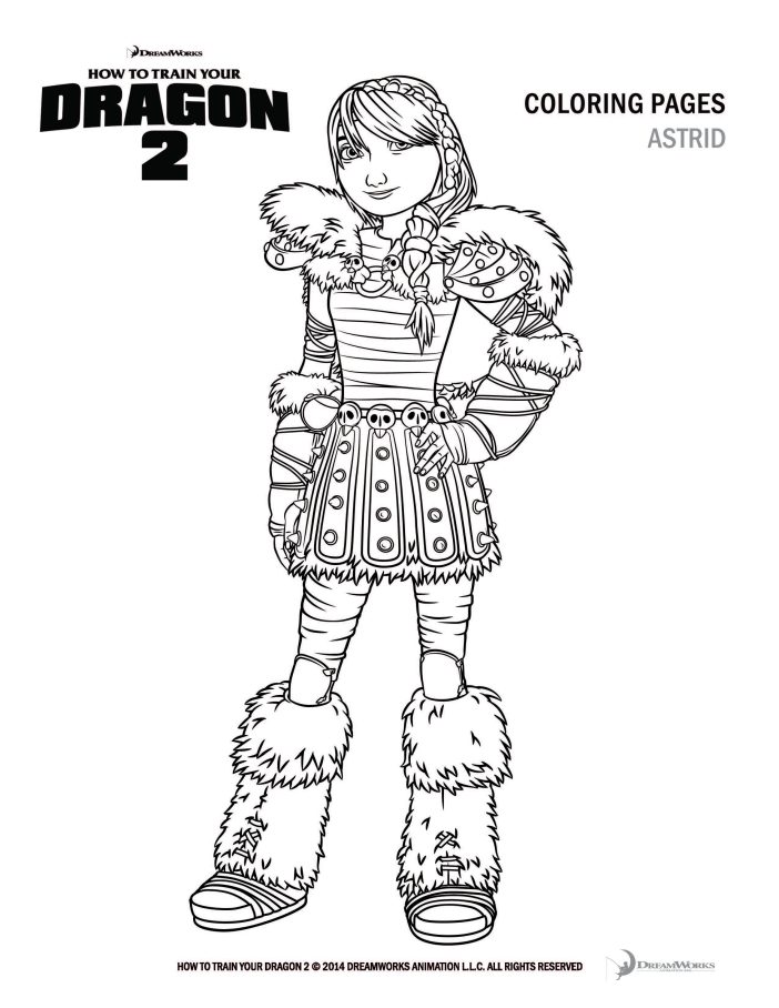 How to train your dragon 2 Astrid coloring pages