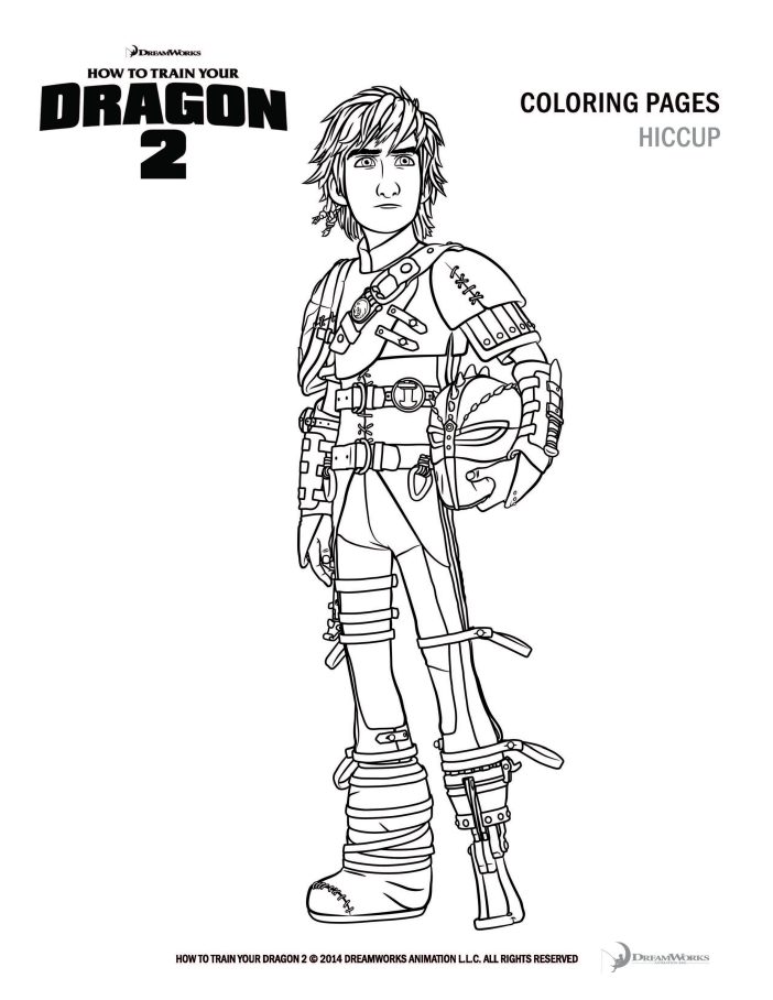 How to train your dragon 2 Hiccup coloring pages