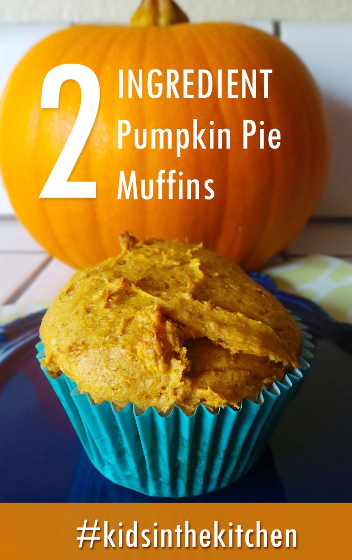 2 ingredient pumpkin pie muffins
