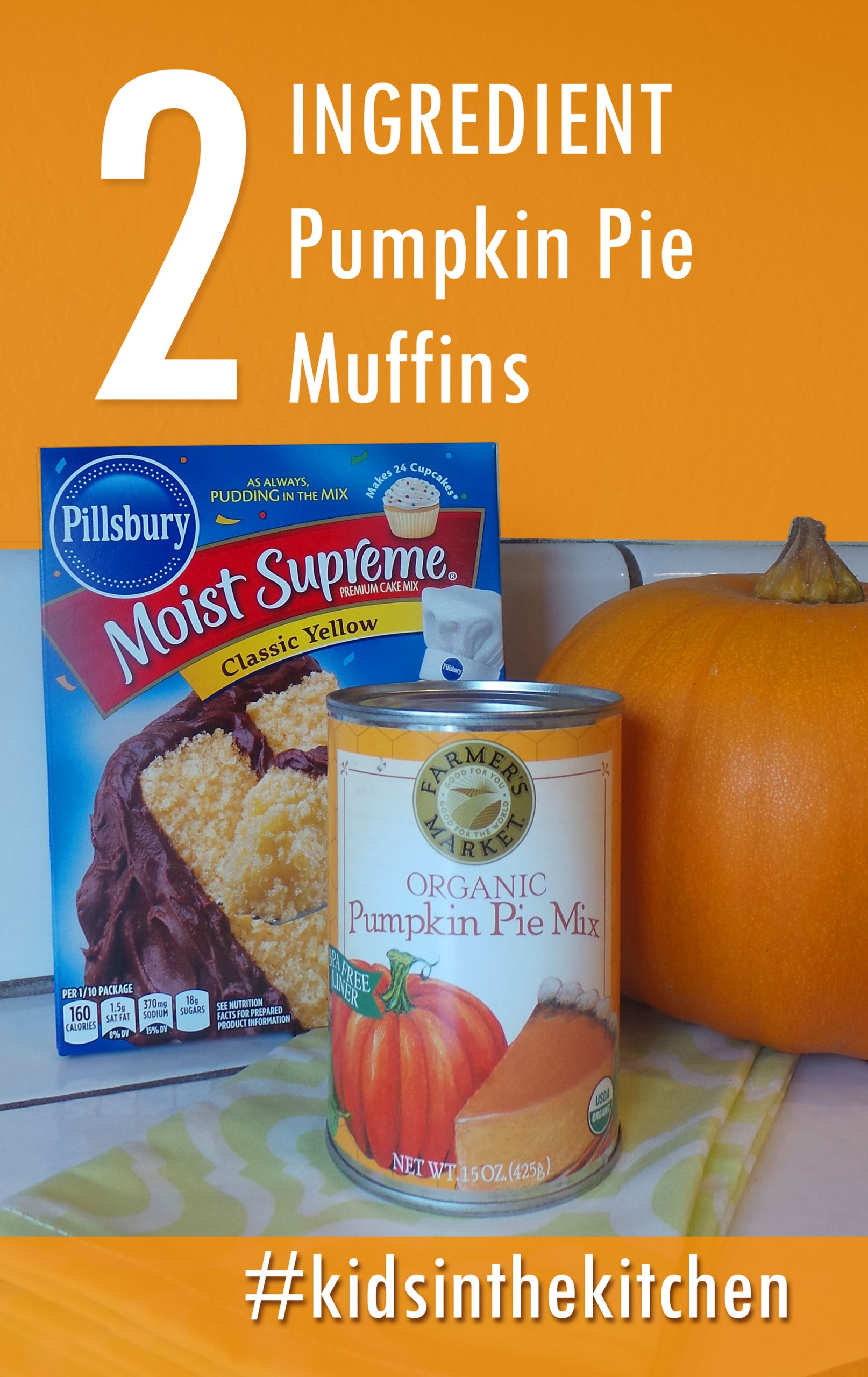 Pumpkin Muffin Recipe - Easy 2 ingredient pumpkin muffin recipe