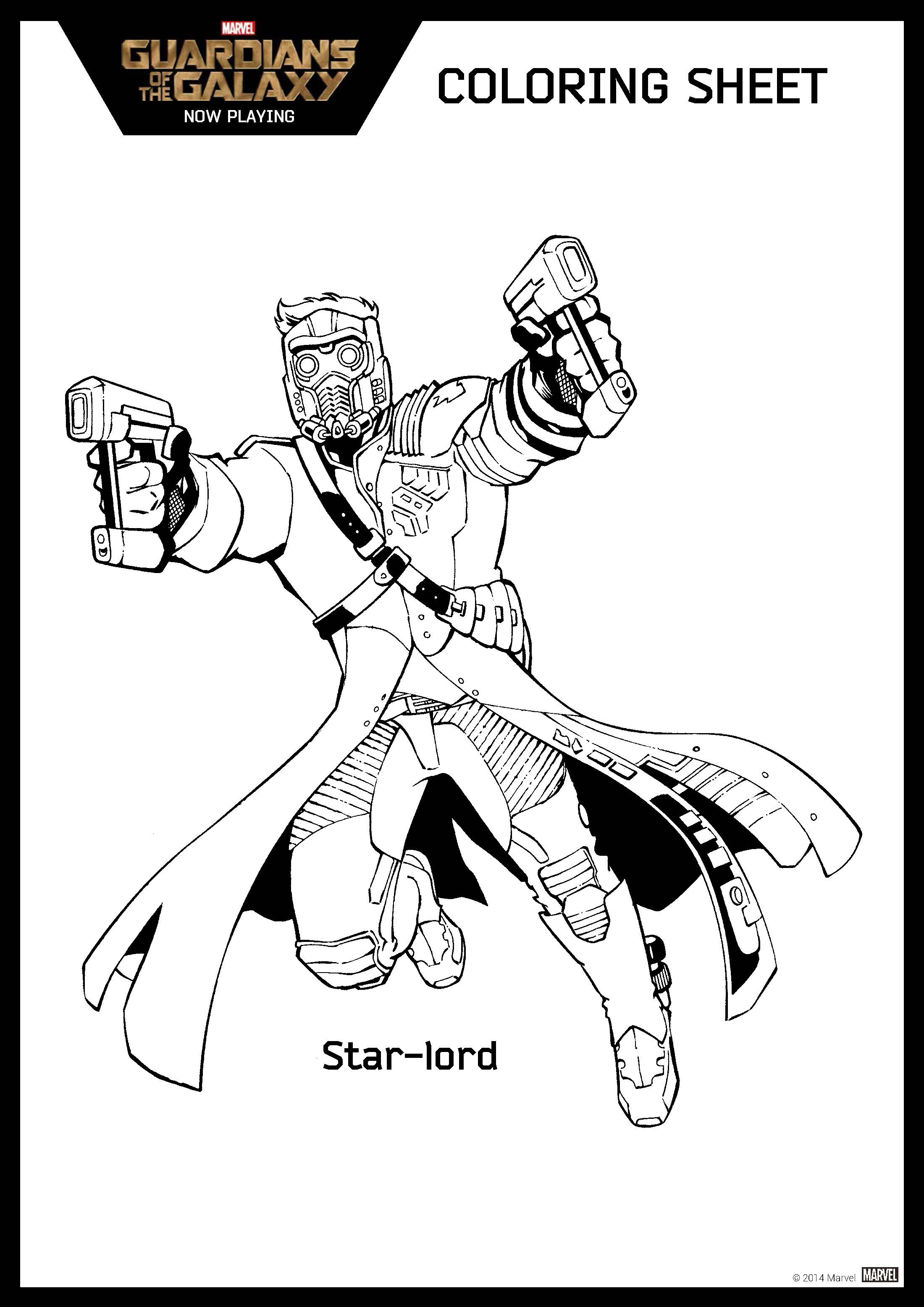 star lord coloring pages