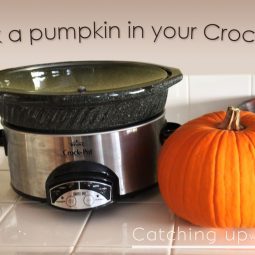 Cook a pumpkin in a crock pot