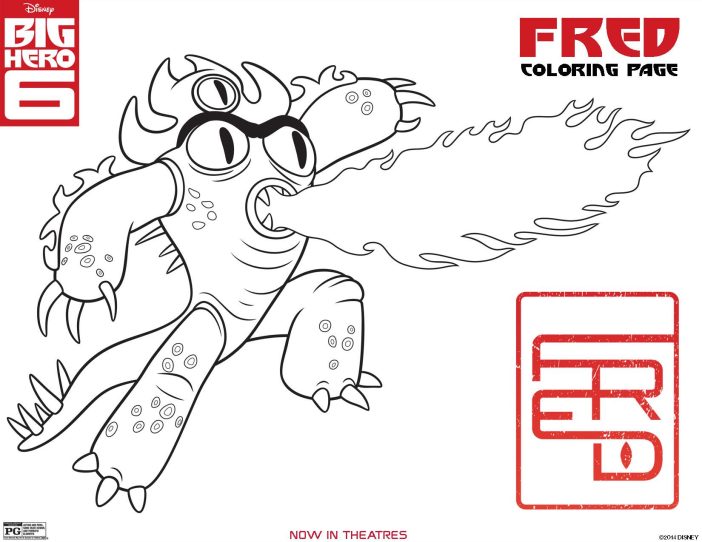 Big Hero 6 coloring pages, Fred coloring page