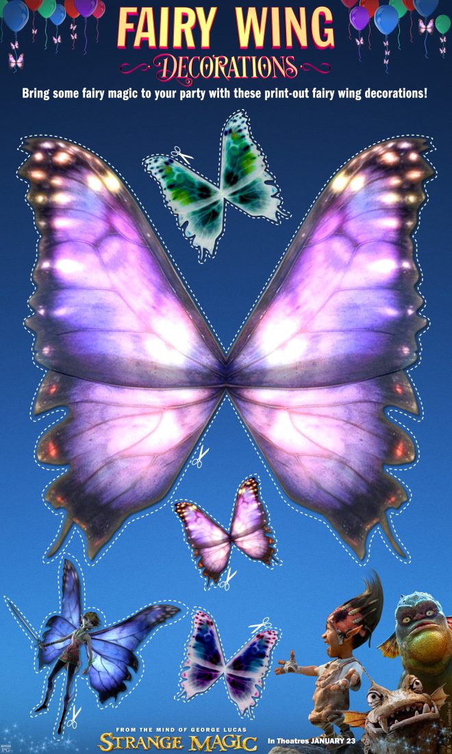 Strange Magic printable fairy wings