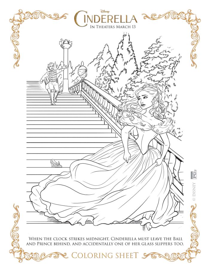 Cinderella coloring pages slipper