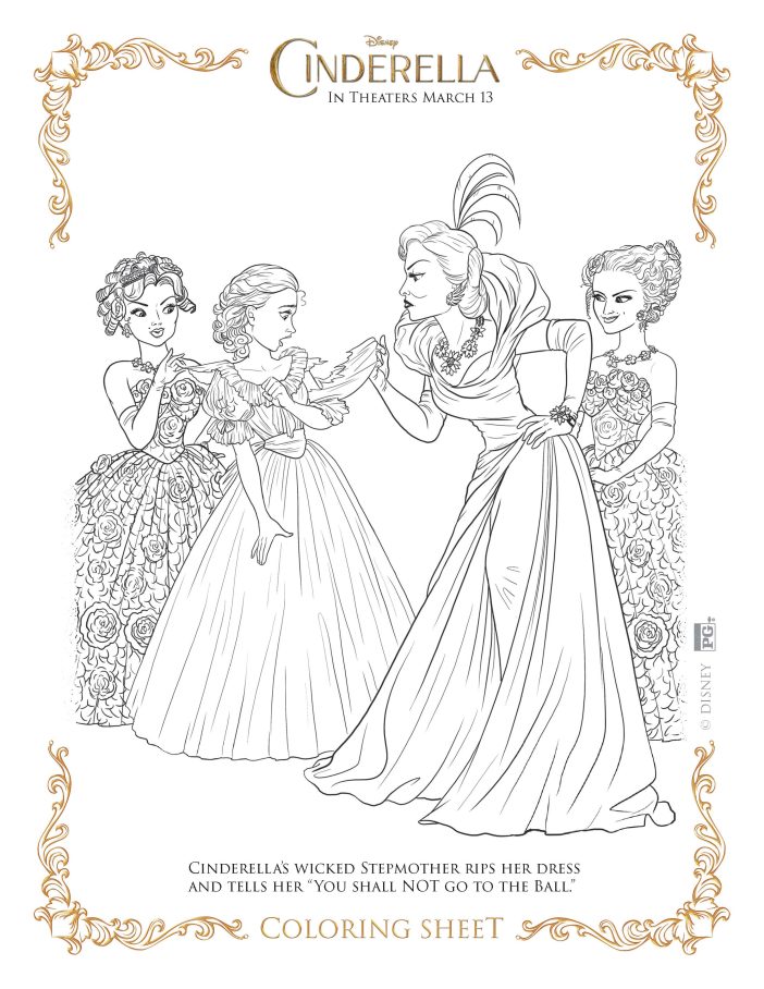 Cinderella coloring pages wicked stepmother