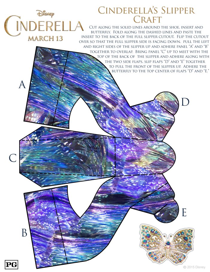 Cinderella's slipper craft