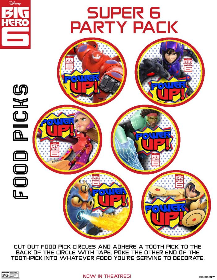 Big Hero 6 Printable party labels
