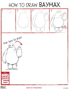 big hero six coloring pages draw baymax