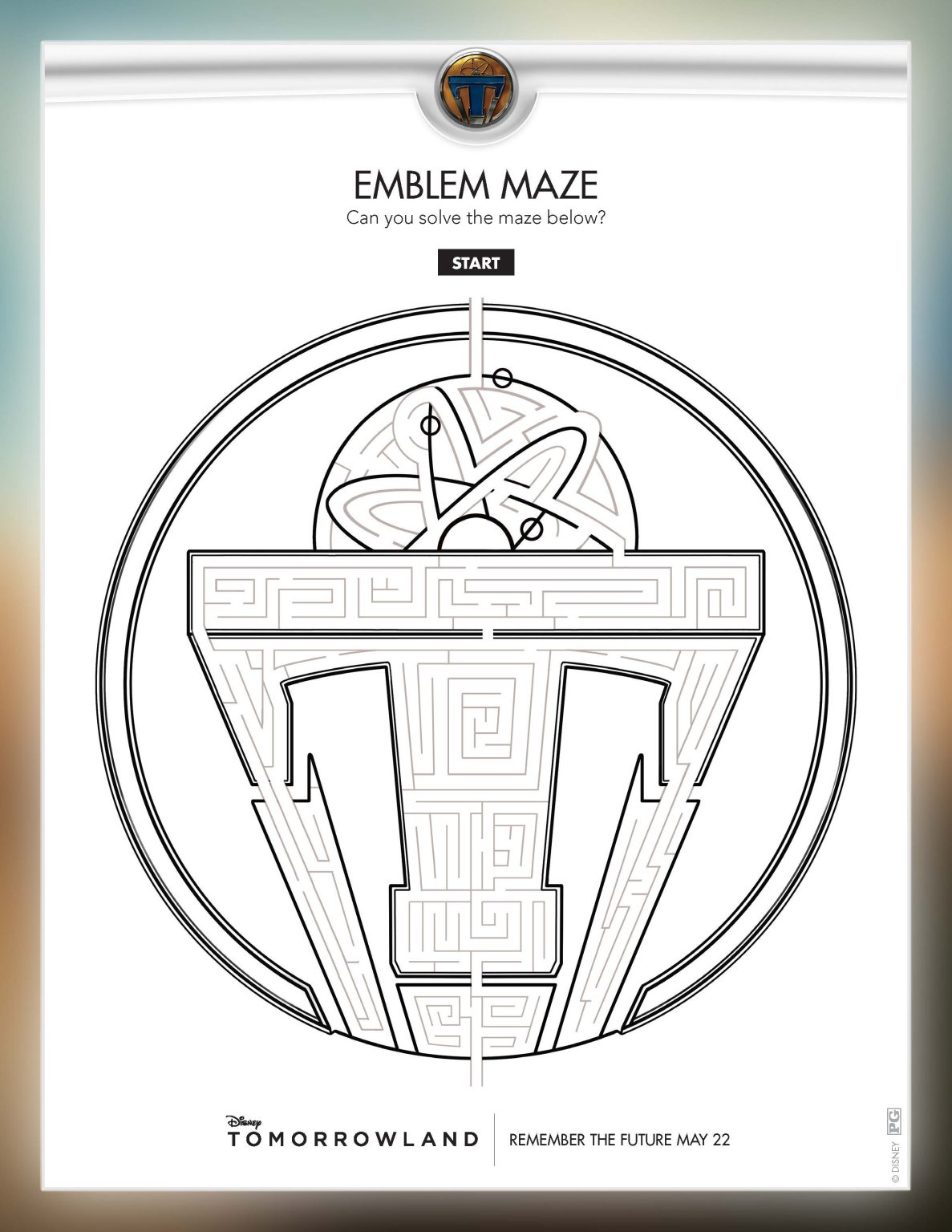 Tomorrowland Free Printable Activity Pages
