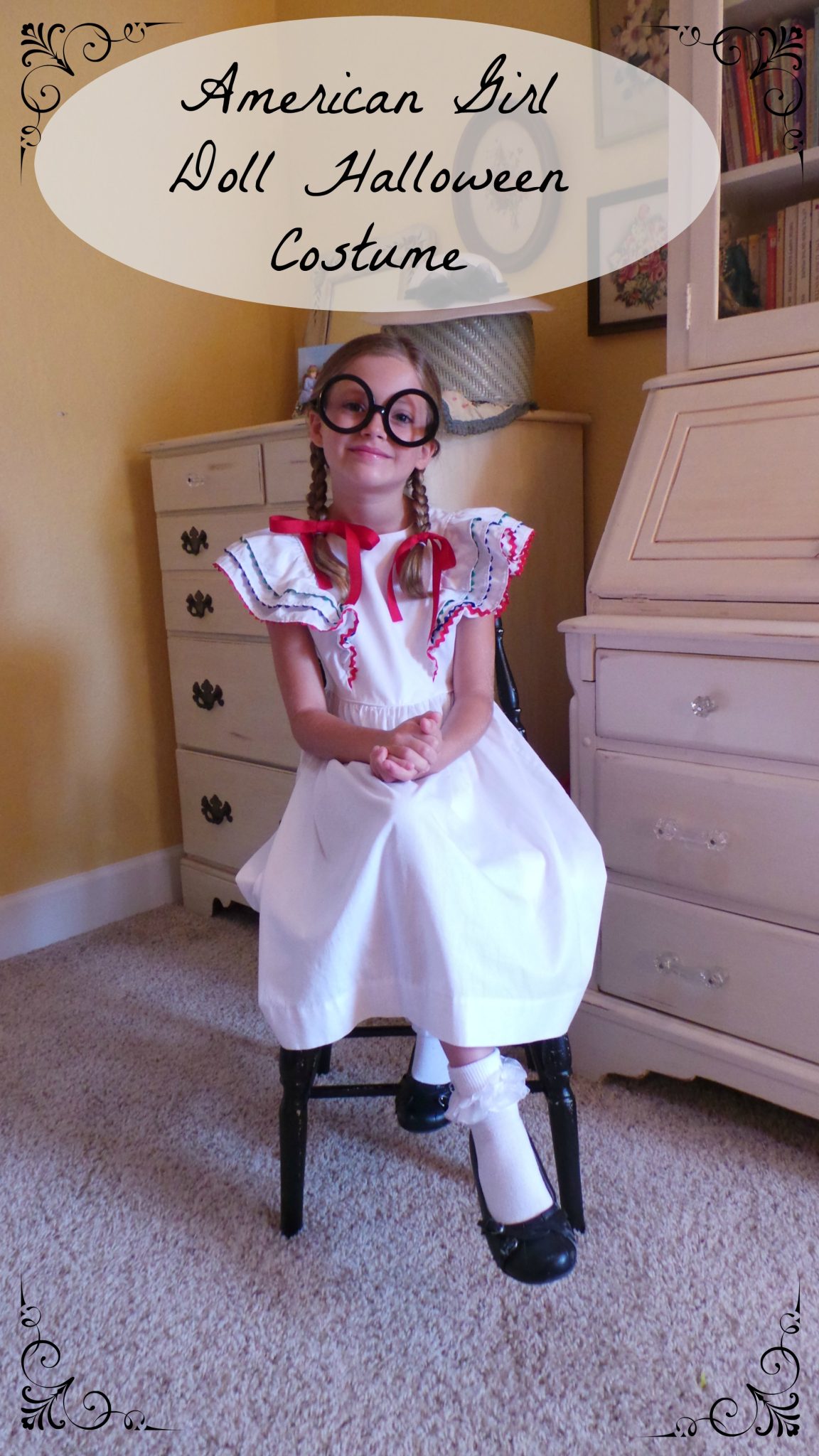 American Girl Doll Costume using things we already had!