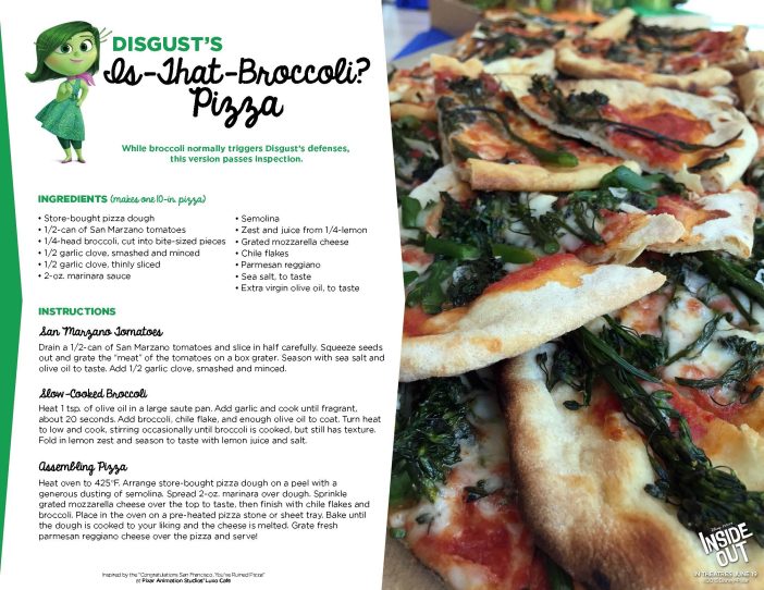 Inside Out broccoli pizza recipe