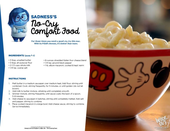 Inside Out mac and cheese recipe