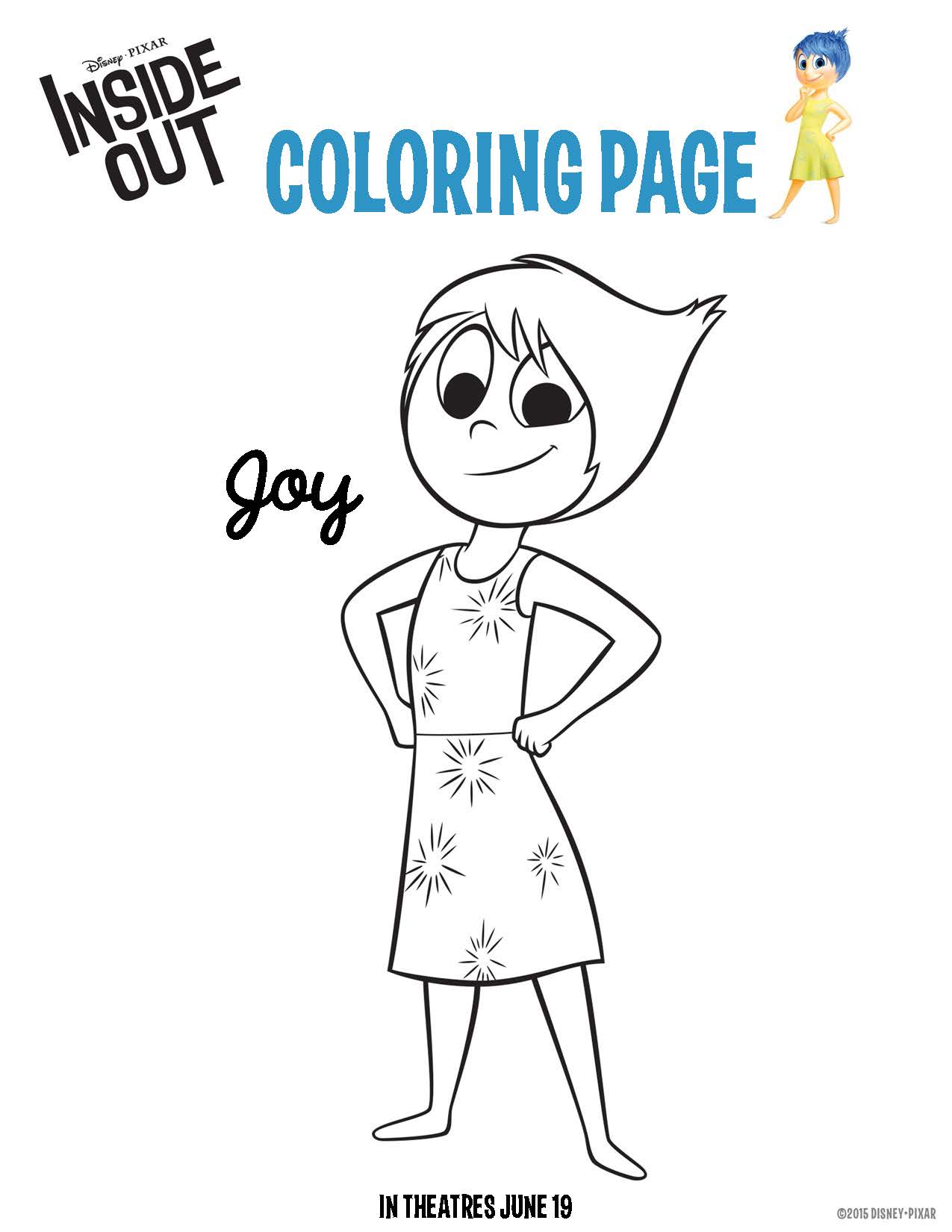 Inside Out Coloring Pages and Printables