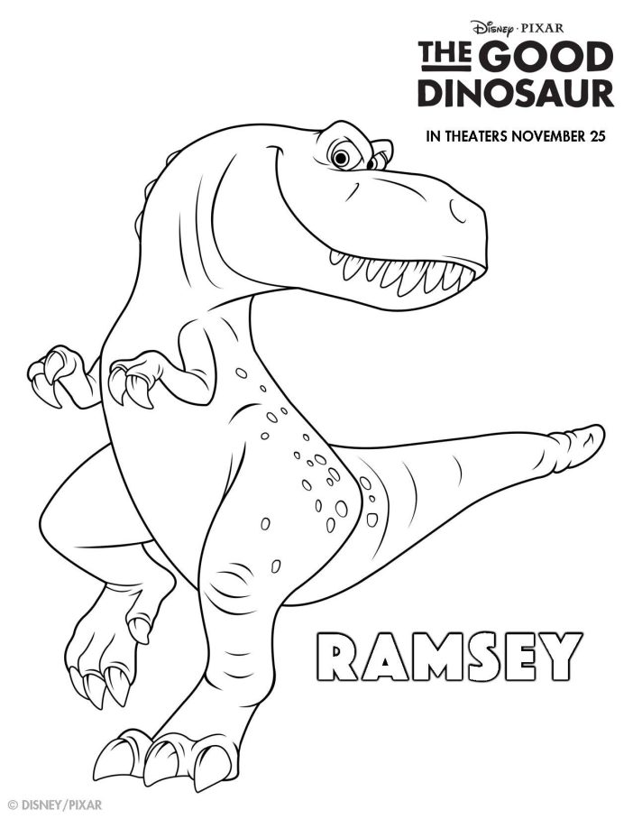 Arlo Helps Spot Good Dinosaur Coloring Pages - Free Printable