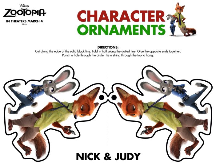 Zootopia Nick and judy ornament