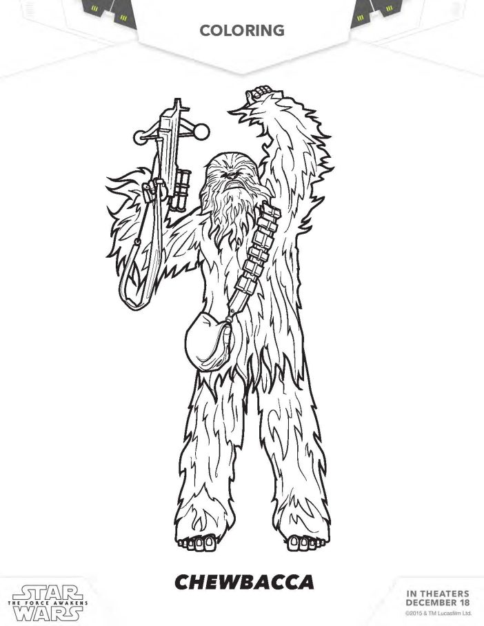 chewbacca coloring page