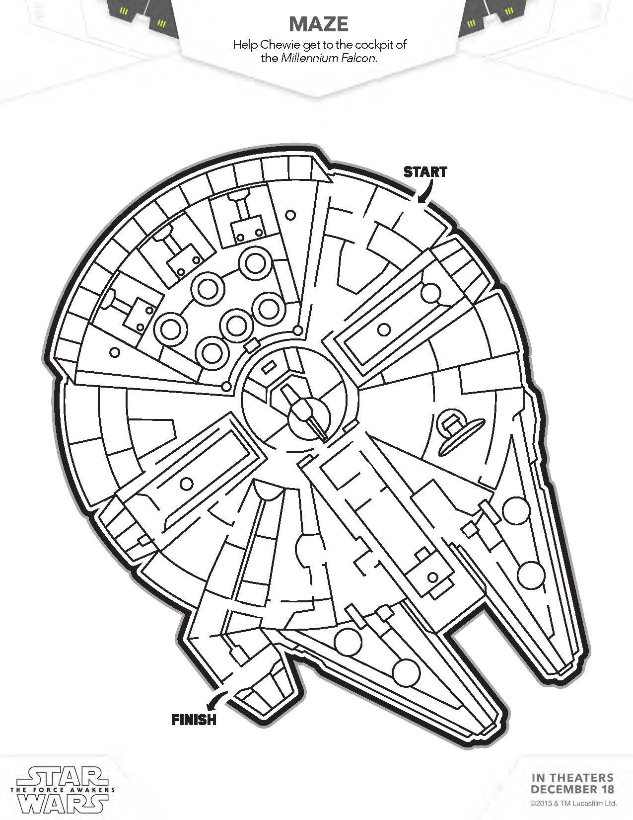 coloring pages star wars force awakens