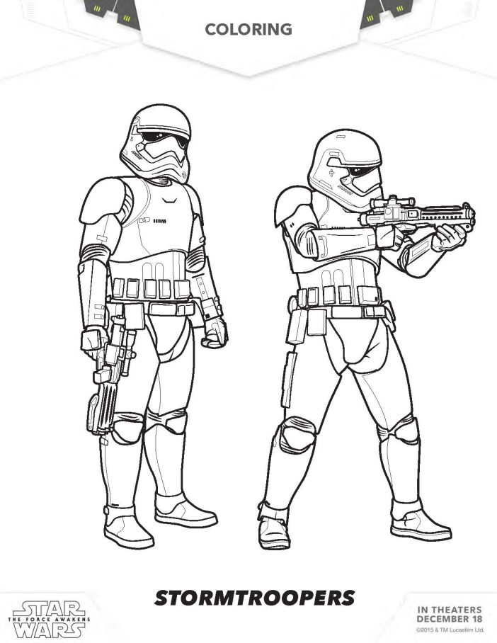 the force awakens stormtroopers coloring pages