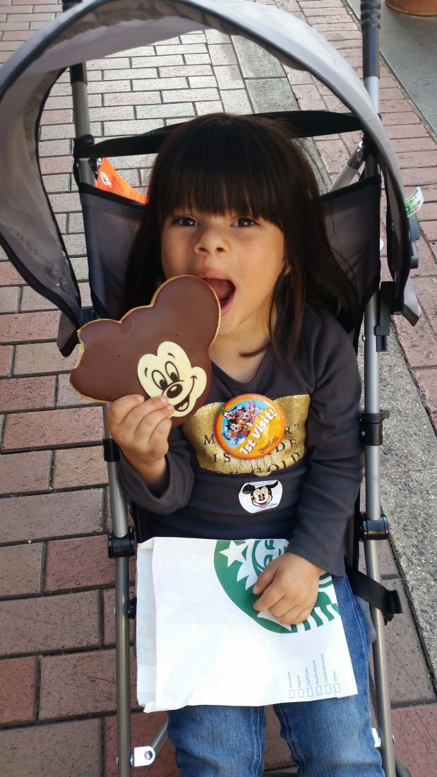 Starbucks mickey cookie free at Disneyland