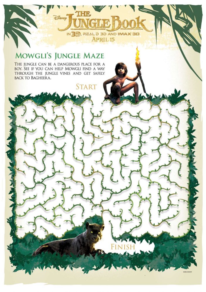 mowglis jungle maze printable