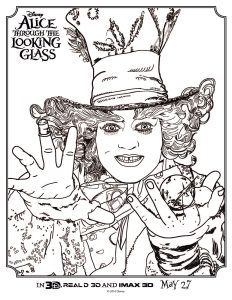 Mad Hatter coloring sheet