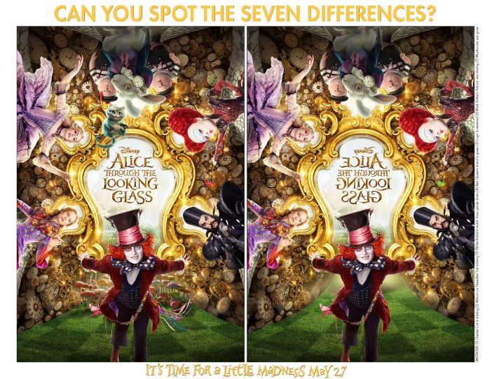Alice printable spot the difference