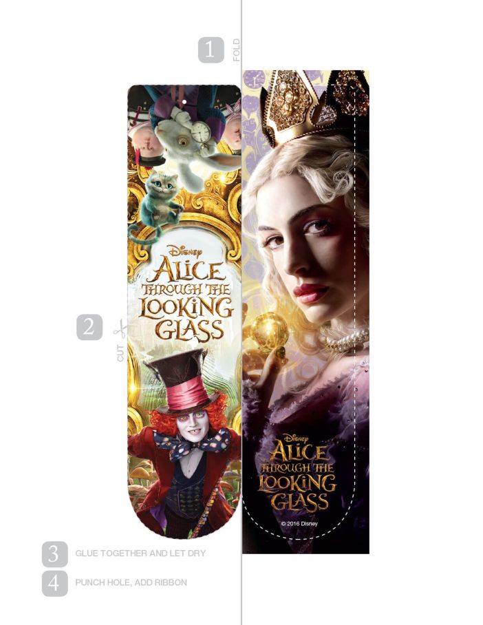 Alice printable bookmarks