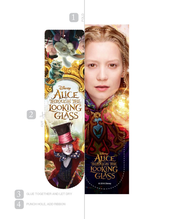 Alice printable bookmarks