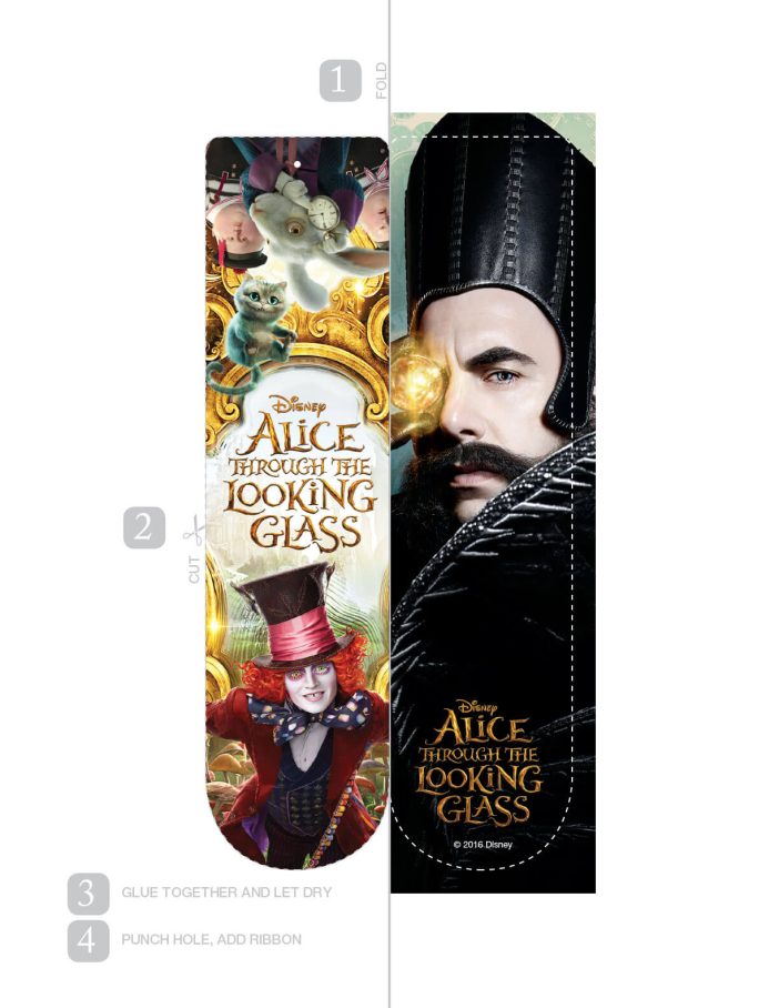 Alice printable bookmarks