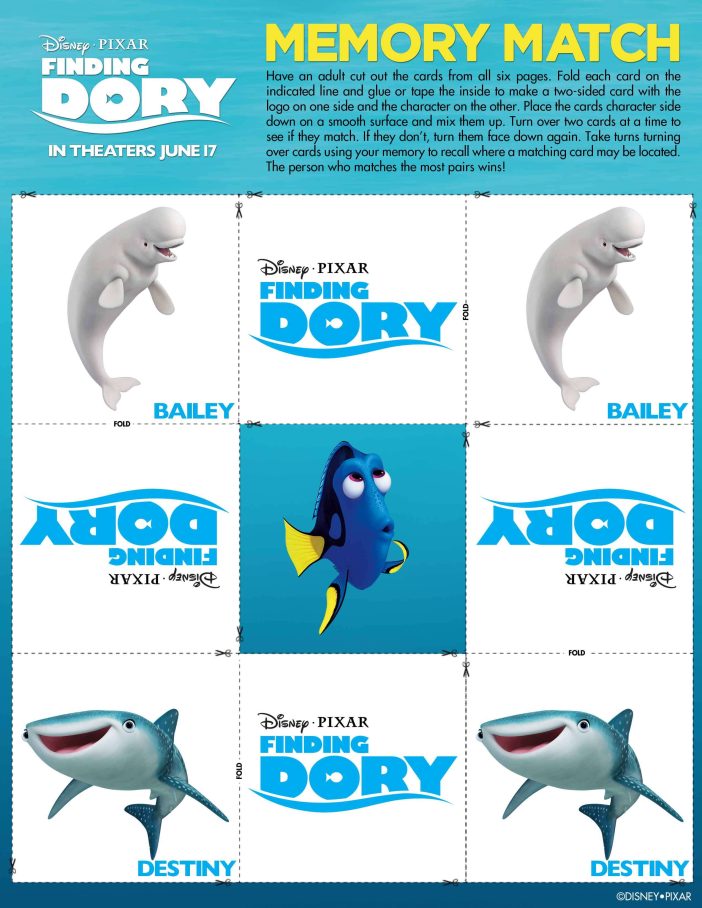 finding dory memory game Page 2
