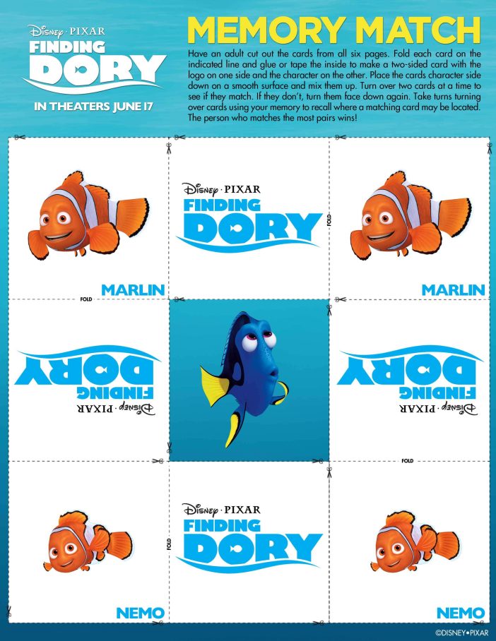 finding dory memory game Page 3