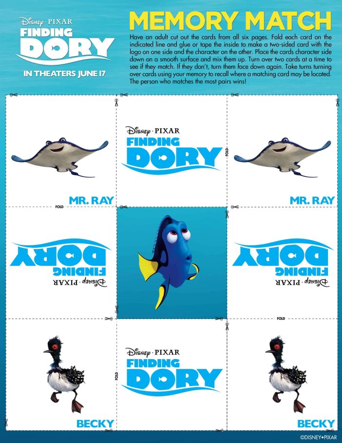 finding dory memory game Page 4