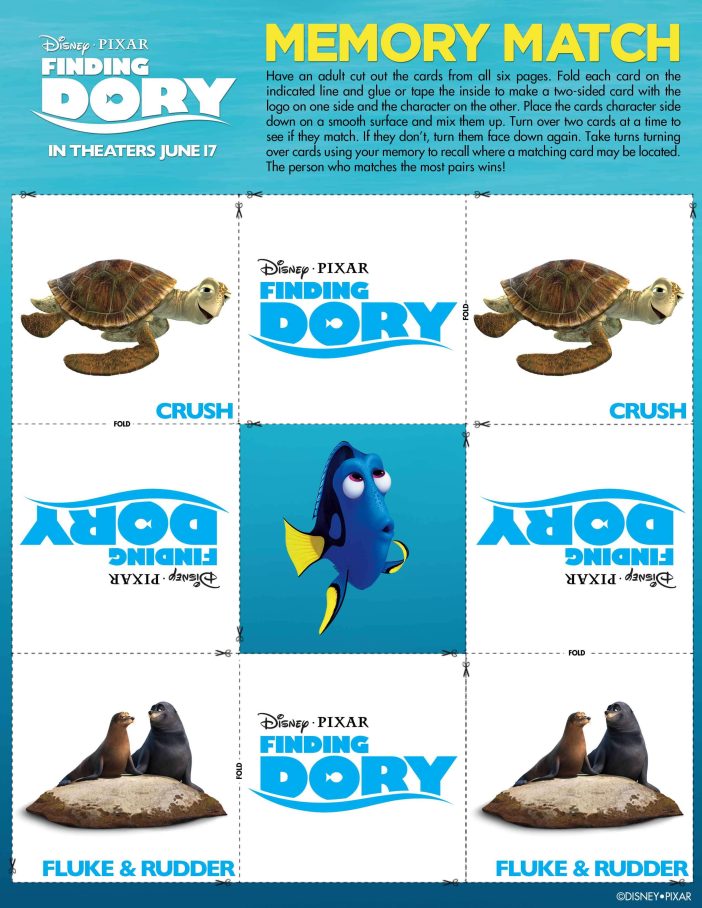 finding dory memory game Page 6