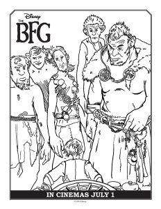 The BFG coloring pages 
