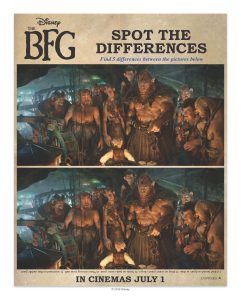 The BFG printable spot the difference