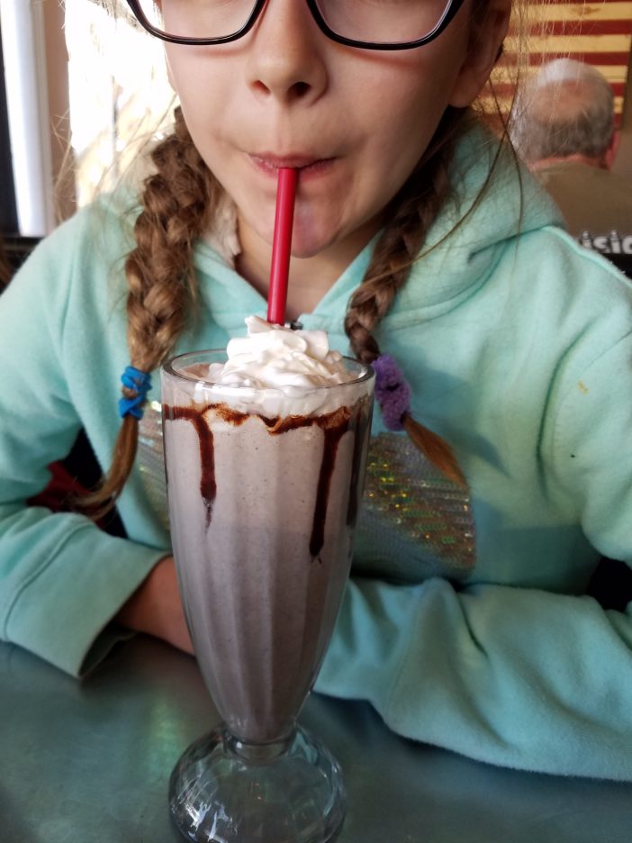 chocolate shake at chomp solvang