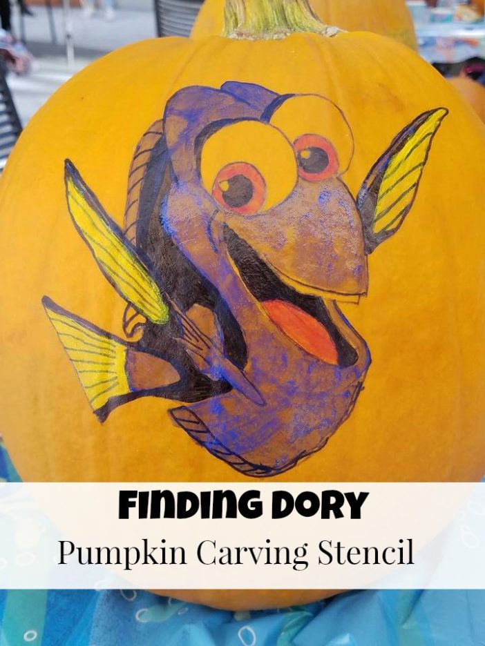 Finding Dory Pumpkin carving stencil easy