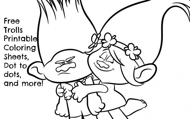 Bridget from Trolls coloring page