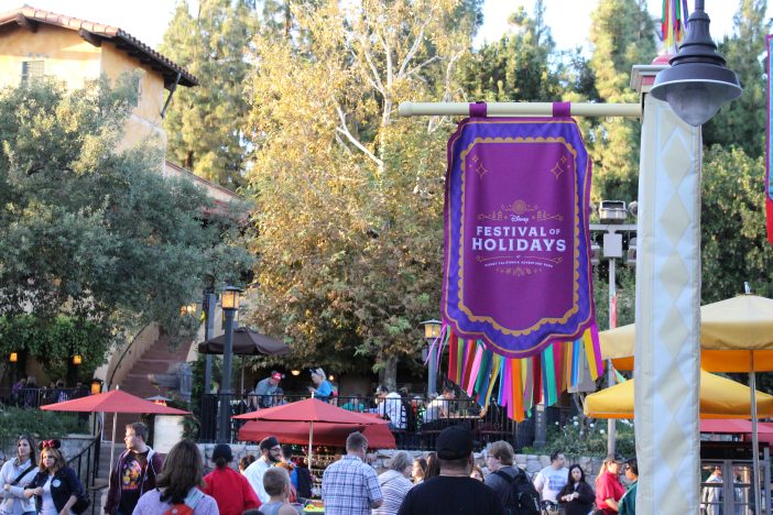 festival of holidays banner at Disney California Adventure Park
