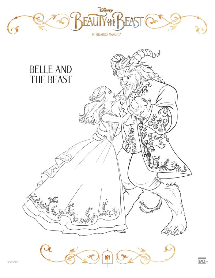 Beauty and the Beast Coloring sheet