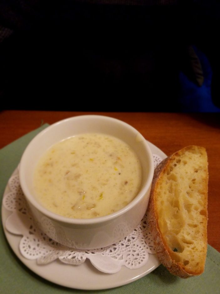 flourless clam chowder carmel