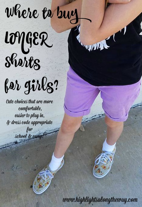 where to buy longer shorts for girls